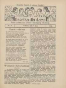 Gazetka dla Dzieci: pismo poświęcone r&oacute;wnież dorastającej młodzieży: bezpłatny dodatek do "Gazety Polskiej" 1924.07.31 Nr28