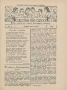 Gazetka dla Dzieci: pismo poświęcone również dorastającej młodzieży: bezpłatny dodatek do "Gazety Polskiej" 1924.07.31 Nr28