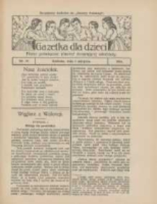 Gazetka dla Dzieci: pismo poświęcone również dorastającej młodzieży: bezpłatny dodatek do "Gazety Polskiej" 1924.08.07 Nr29