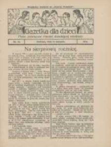 Gazetka dla Dzieci: pismo poświęcone r&oacute;wnież dorastającej młodzieży: bezpłatny dodatek do "Gazety Polskiej" 1924.08.13 Nr30