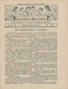 Gazetka dla Dzieci: pismo poświęcone również dorastającej młodzieży: bezpłatny dodatek do "Gazety Polskiej" 1924.08.13 Nr30