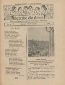 Gazetka dla Dzieci: pismo poświęcone r&oacute;wnież dorastającej młodzieży: bezpłatny dodatek do "Gazety Polskiej" 1924.08.21 Nr31