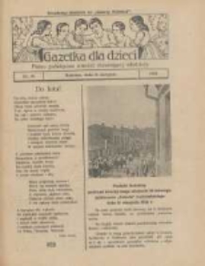 Gazetka dla Dzieci: pismo poświęcone również dorastającej młodzieży: bezpłatny dodatek do "Gazety Polskiej" 1924.08.21 Nr31