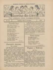 Gazetka dla Dzieci: pismo poświęcone r&oacute;wnież dorastającej młodzieży: bezpłatny dodatek do "Gazety Polskiej" 1924.09.11 Nr34