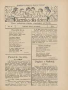 Gazetka dla Dzieci: pismo poświęcone również dorastającej młodzieży: bezpłatny dodatek do "Gazety Polskiej" 1924.09.11 Nr34