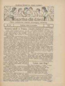 Gazetka dla Dzieci: pismo poświęcone r&oacute;wnież dorastającej młodzieży: bezpłatny dodatek do "Gazety Polskiej" 1924.09.18 Nr35