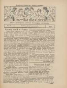 Gazetka dla Dzieci: pismo poświęcone również dorastającej młodzieży: bezpłatny dodatek do "Gazety Polskiej" 1924.09.18 Nr35