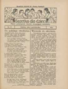 Gazetka dla Dzieci: pismo poświęcone również dorastającej młodzieży: bezpłatny dodatek do "Gazety Polskiej" 1924.10.02 Nr37