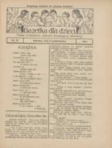 Gazetka dla Dzieci: pismo poświęcone również dorastającej młodzieży: bezpłatny dodatek do "Gazety Polskiej" 1924.10.09 Nr38