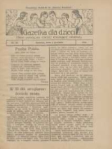 Gazetka dla Dzieci: pismo poświęcone r&oacute;wnież dorastającej młodzieży: bezpłatny dodatek do "Gazety Polskiej" 1924.12.04 Nr46