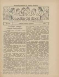 Gazetka dla Dzieci: pismo poświęcone r&oacute;wnież dorastającej młodzieży: bezpłatny dodatek do "Gazety Polskiej" 1924.12.18 Nr48
