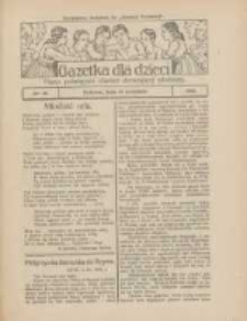 Gazetka dla Dzieci: pismo poświęcone r&oacute;wnież dorastającej młodzieży: bezpłatny dodatek do "Gazety Polskiej" 1925.09.24 Nr39