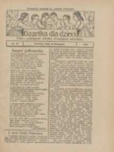 Gazetka dla Dzieci: pismo poświęcone r&oacute;wnież dorastającej młodzieży: bezpłatny dodatek do "Gazety Polskiej" 1925.11.26 Nr48
