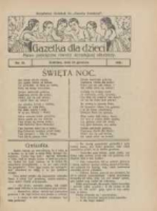 Gazetka dla Dzieci: pismo poświęcone r&oacute;wnież dorastającej młodzieży: bezpłatny dodatek do "Gazety Polskiej" 1925.12.31 Nr52