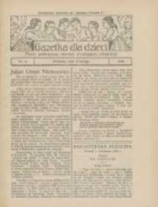 Gazetka dla Dzieci: pismo poświęcone również dorastającej młodzieży: bezpłatny dodatek do "Gazety Polskiej" 1926.02.11 Nr6