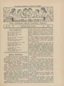Gazetka dla Dzieci: pismo poświęcone również dorastającej młodzieży: bezpłatny dodatek do "Gazety Polskiej" 1926.07.22 Nr29