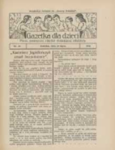Gazetka dla Dzieci: pismo poświęcone również dorastającej młodzieży: bezpłatny dodatek do "Gazety Polskiej" 1926.07.29 Nr30