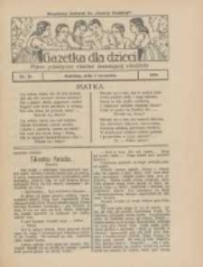 Gazetka dla Dzieci: pismo poświęcone r&oacute;wnież dorastającej młodzieży: bezpłatny dodatek do "Gazety Polskiej" 1926.09.02 Nr35