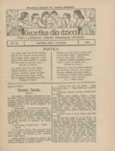 Gazetka dla Dzieci: pismo poświęcone również dorastającej młodzieży: bezpłatny dodatek do "Gazety Polskiej" 1926.09.02 Nr35