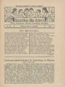 Gazetka dla Dzieci: pismo poświęcone również dorastającej młodzieży: bezpłatny dodatek do "Gazety Polskiej" 1926.09.16 Nr37