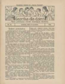 Gazetka dla Dzieci: pismo poświęcone r&oacute;wnież dorastającej młodzieży: bezpłatny dodatek do "Gazety Polskiej" 1926.09.23 Nr38