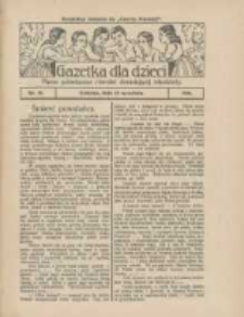 Gazetka dla Dzieci: pismo poświęcone również dorastającej młodzieży: bezpłatny dodatek do "Gazety Polskiej" 1926.09.23 Nr38