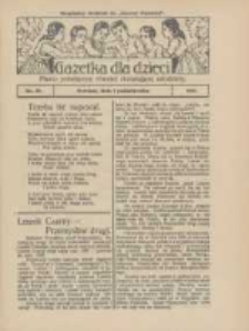 Gazetka dla Dzieci: pismo poświęcone r&oacute;wnież dorastającej młodzieży: bezpłatny dodatek do "Gazety Polskiej" 1926.10.01 Nr39
