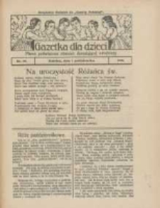 Gazetka dla Dzieci: pismo poświęcone również dorastającej młodzieży: bezpłatny dodatek do "Gazety Polskiej" 1926.10.07 Nr40