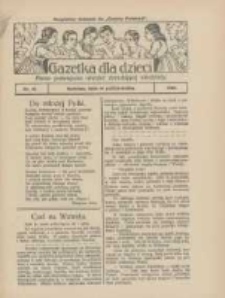 Gazetka dla Dzieci: pismo poświęcone r&oacute;wnież dorastającej młodzieży: bezpłatny dodatek do "Gazety Polskiej" 1926.10.14 Nr41