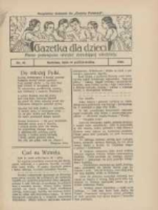 Gazetka dla Dzieci: pismo poświęcone również dorastającej młodzieży: bezpłatny dodatek do "Gazety Polskiej" 1926.10.14 Nr41