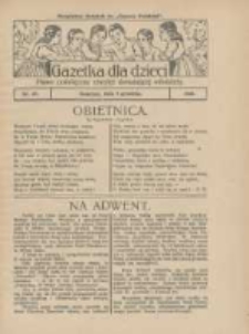 Gazetka dla Dzieci: pismo poświęcone r&oacute;wnież dorastającej młodzieży: bezpłatny dodatek do "Gazety Polskiej" 1926.12.09 Nr49