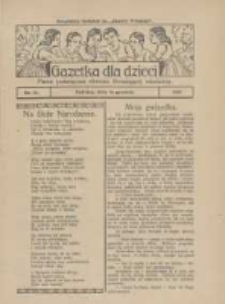 Gazetka dla Dzieci: pismo poświęcone również dorastającej młodzieży: bezpłatny dodatek do "Gazety Polskiej" 1926.12.22 Nr51