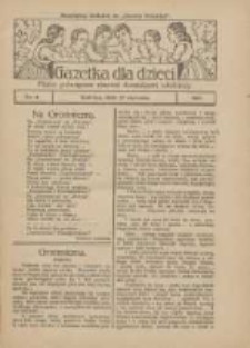 Gazetka dla Dzieci: pismo poświęcone również dorastającej młodzieży: bezpłatny dodatek do "Gazety Polskiej" 1927.01.27 Nr4
