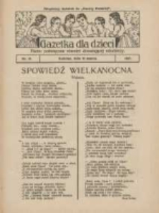 Gazetka dla Dzieci: pismo poświęcone r&oacute;wnież dorastającej młodzieży: bezpłatny dodatek do "Gazety Polskiej" 1927.03.31 Nr13