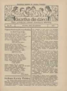 Gazetka dla Dzieci: pismo poświęcone również dorastającej młodzieży: bezpłatny dodatek do "Gazety Polskiej" 1927.04.28 Nr17