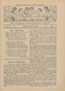 Gazetka dla Dzieci: pismo poświęcone r&oacute;wnież dorastającej młodzieży: bezpłatny dodatek do "Gazety Polskiej" 1927.05.19 Nr20