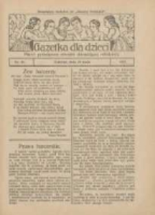 Gazetka dla Dzieci: pismo poświęcone również dorastającej młodzieży: bezpłatny dodatek do "Gazety Polskiej" 1927.05.19 Nr20
