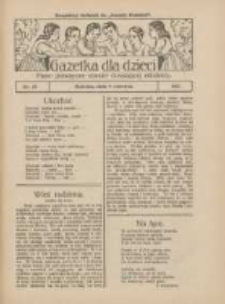 Gazetka dla Dzieci: pismo poświęcone r&oacute;wnież dorastającej młodzieży: bezpłatny dodatek do "Gazety Polskiej" 1927.06.09 Nr23