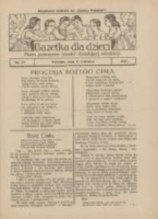 Gazetka dla Dzieci: pismo poświęcone również dorastającej młodzieży: bezpłatny dodatek do "Gazety Polskiej" 1927.06.17 Nr24