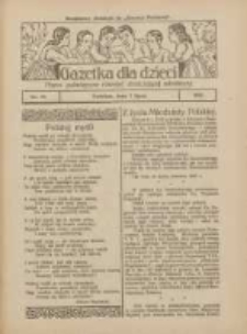 Gazetka dla Dzieci: pismo poświęcone r&oacute;wnież dorastającej młodzieży: bezpłatny dodatek do "Gazety Polskiej" 1927.07.07 Nr27