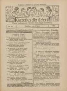 Gazetka dla Dzieci: pismo poświęcone również dorastającej młodzieży: bezpłatny dodatek do "Gazety Polskiej" 1927.07.07 Nr27