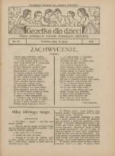 Gazetka dla Dzieci: pismo poświęcone r&oacute;wnież dorastającej młodzieży: bezpłatny dodatek do "Gazety Polskiej" 1927.07.21 Nr29