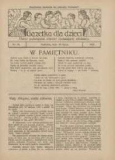 Gazetka dla Dzieci: pismo poświęcone r&oacute;wnież dorastającej młodzieży: bezpłatny dodatek do "Gazety Polskiej" 1927.07.28 Nr30