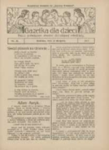 Gazetka dla Dzieci: pismo poświęcone r&oacute;wnież dorastającej młodzieży: bezpłatny dodatek do "Gazety Polskiej" 1927.08.11 Nr32