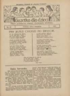 Gazetka dla Dzieci: pismo poświęcone r&oacute;wnież dorastającej młodzieży: bezpłatny dodatek do "Gazety Polskiej" 1927.09.01 Nr35