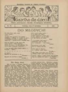 Gazetka dla Dzieci: pismo poświęcone r&oacute;wnież dorastającej młodzieży: bezpłatny dodatek do "Gazety Polskiej" 1927.09.29 Nr39
