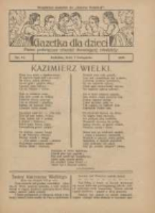 Gazetka dla Dzieci: pismo poświęcone r&oacute;wnież dorastającej młodzieży: bezpłatny dodatek do "Gazety Polskiej" 1927.11.03 Nr44