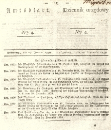 Amtsblatt der Königlichen Preussischen Regierung zu Bromberg. 1839.01.25 No.4