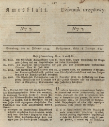 Amtsblatt der Königlichen Preussischen Regierung zu Bromberg. 1839.02.15 No.7