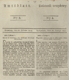 Amtsblatt der K&ouml;niglichen Preussischen Regierung zu Bromberg. 1839.02.22 No.8